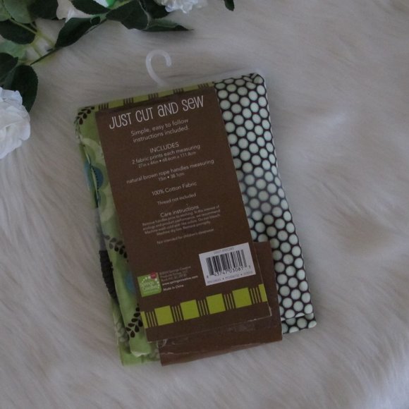 Springs Creative | DIY Hobo Tote Reversible Kit Green Brown Groovy Print - Picture 2 of 4